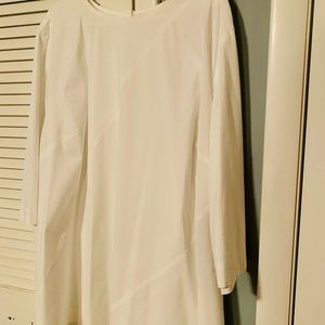 J Jill White Bias Cut Dress Shirt 2X